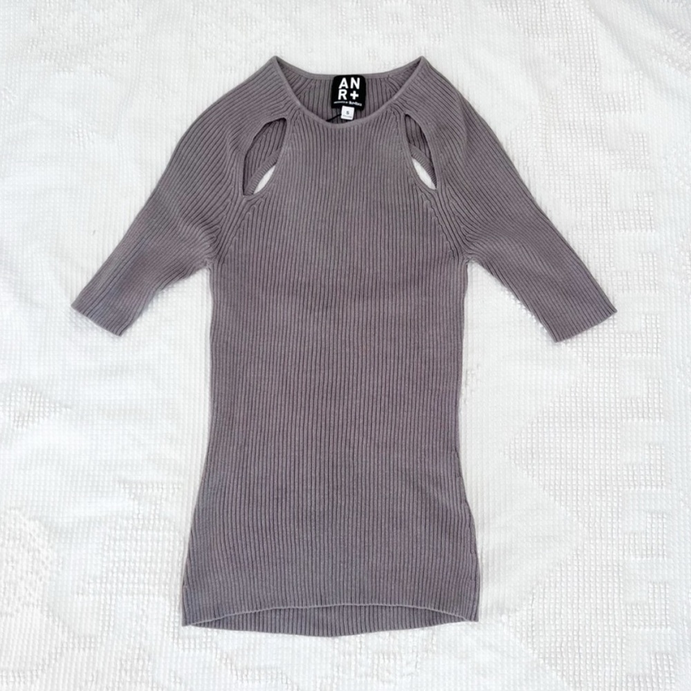 Alp N Rock ANR+ Lily Ribbed Knit Sweater cutout keyhole
